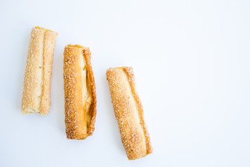 Cookies on the white background