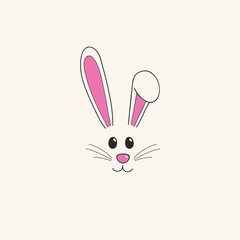 Fototapeta premium Cute Easter bunny. Vector