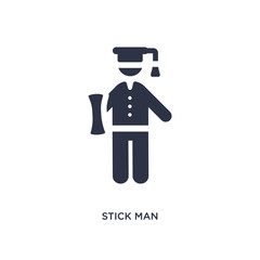 stick man graduated icon on white background. Simple element illustration from behavior concept.