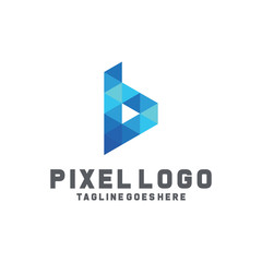 Pixel Logo / Technology Icon / Company Logo Vector / Modern Symbol Design Inspiration