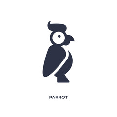 parrot icon on white background. Simple element illustration from brazilia concept.