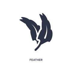 feather icon on white background. Simple element illustration from brazilia concept.