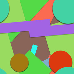 Flat material design - Creative vector trend seamless