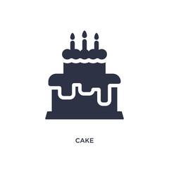 cake icon on white background. Simple element illustration from brazilia concept.