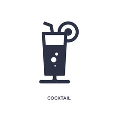 Obraz premium cocktail icon on white background. Simple element illustration from brazilia concept.