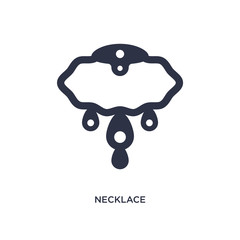 necklace icon on white background. Simple element illustration from brazilia concept.