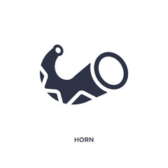 horn icon on white background. Simple element illustration from brazilia concept.