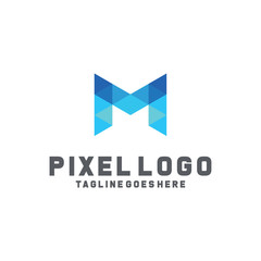 Pixel Logo / Technology Icon / Company Logo Vector / Modern Symbol Design Inspiration