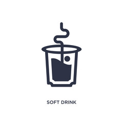 soft drink icon on white background. Simple element illustration from brazilia concept.