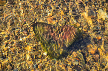 Agidel river near its source. There's a little depth here. The river is cold, clean and clear water.