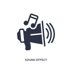 sound effect icon on white background. Simple element illustration from cinema concept.