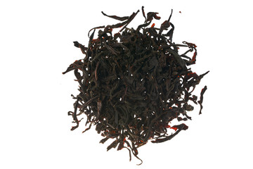 Black tea Earl Grey is sprinkled around