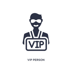 vip person icon on white background. Simple element illustration from cinema concept.
