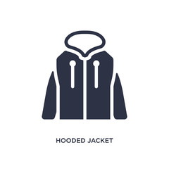 hooded jacket icon on white background. Simple element illustration from clothes concept.
