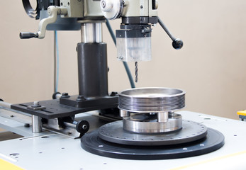 Close up of CNC machine at work