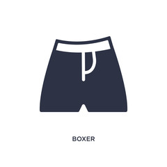 boxer icon on white background. Simple element illustration from clothes concept.