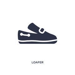 loafer icon on white background. Simple element illustration from clothes concept.
