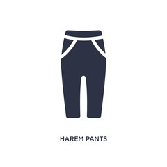 harem pants icon on white background. Simple element illustration from clothes concept.
