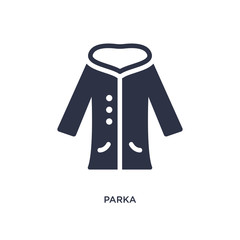 parka icon on white background. Simple element illustration from clothes concept.