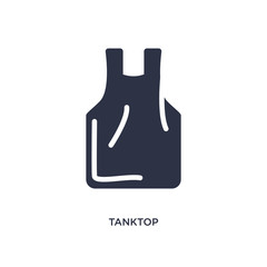 tanktop icon on white background. Simple element illustration from clothes concept.