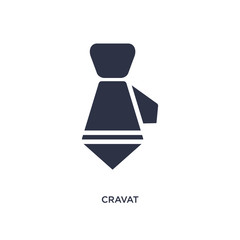 cravat icon on white background. Simple element illustration from clothes concept.