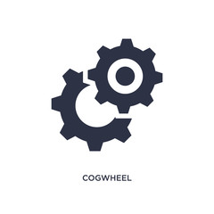 Fototapeta premium cogwheel icon on white background. Simple element illustration from creative pocess concept.