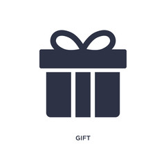 gift icon on white background. Simple element illustration from delivery and logistic concept.