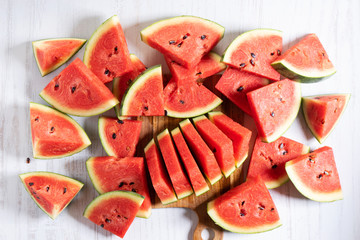 Fresh watermelon slices