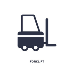 forklift icon on white background. Simple element illustration from delivery and logistic concept.