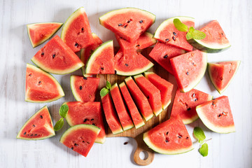 Fresh watermelon slices