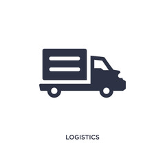 logistics icon on white background. Simple element illustration from delivery and logistic concept.