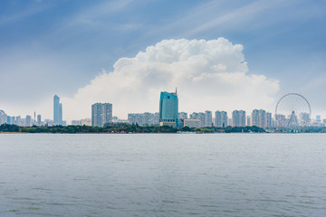 Wuxi Landmark building on the other side of Li Lake