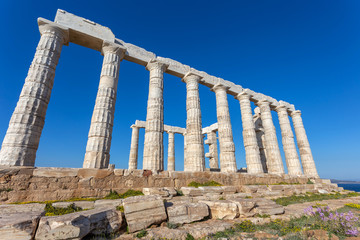 Obraz premium ruins ot the temple of Poseidon, Greece