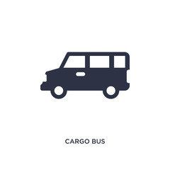 cargo bus icon on white background. Simple element illustration from delivery and logistics concept.