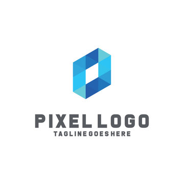 Pixel Logo / Technology Icon / Company Logo Vector / Modern Symbol Design Inspiration