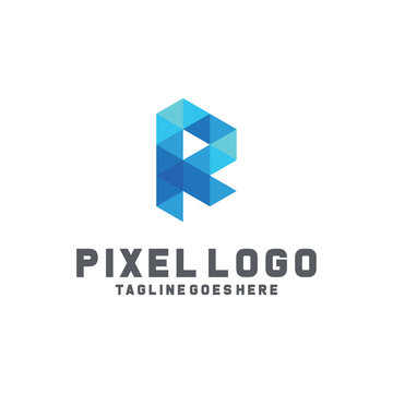 Pixel Logo / Technology Icon / Company Logo Vector / Modern Symbol Design Inspiration