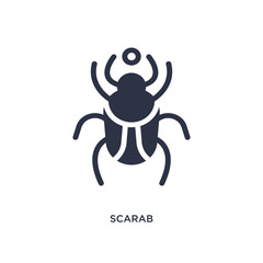 scarab icon on white background. Simple element illustration from desert concept.