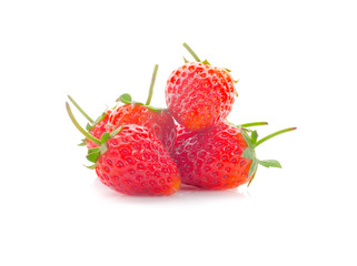 fresh strawberries. Isolated on white background