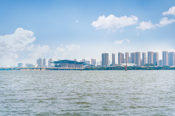 Wuxi Landmark building on the other side of Li Lake