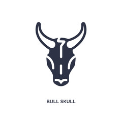 bull skull icon on white background. Simple element illustration from wild west concept.