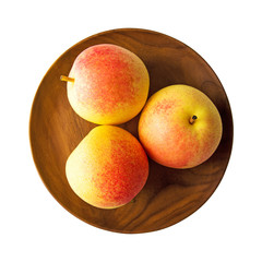 red pear isolated on white background