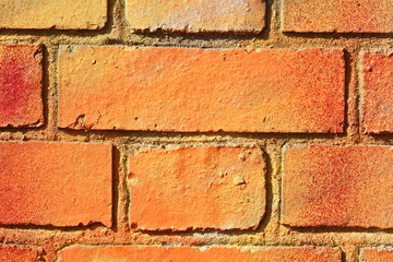 Orange  Ziegelsteinmauer