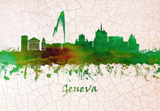 Geneva Switzerland skyline 