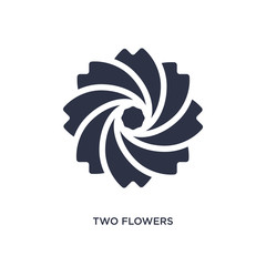 two flowers icon on white background. Simple element illustration from ecology concept.