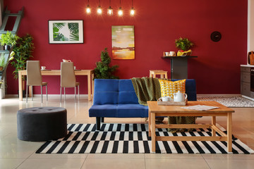 Interior of modern studio apartment