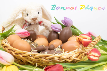 Bonnes Pâques texte en français de la part du Lapin de pâques
