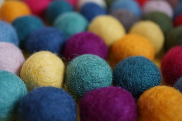 colorful balls of yarn