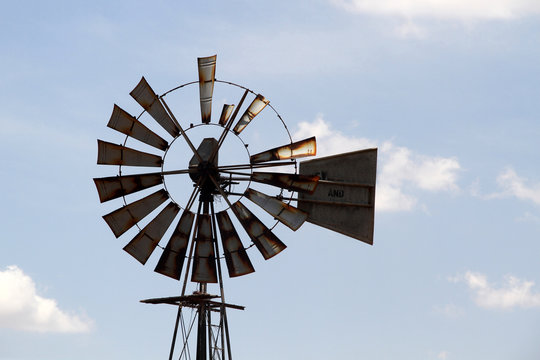 Wind mill on a Northwest farm in South Africa 