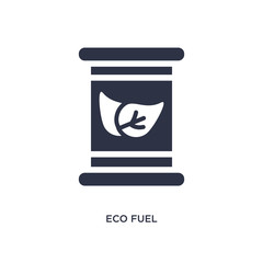 eco fuel icon on white background. Simple element illustration from ecology concept.
