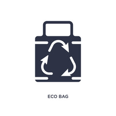 eco bag icon on white background. Simple element illustration from ecology concept.